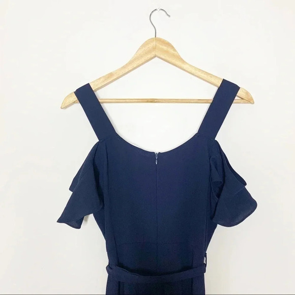 Elodie Navy Cold Shoulder Jumpsuit Size M - Picture 7 of 7